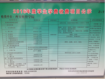 收费标准